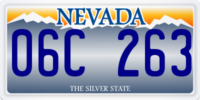 NV license plate 06C263