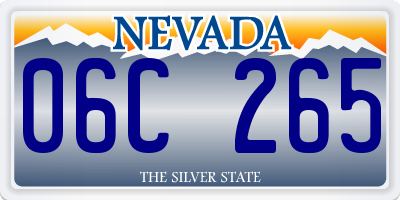 NV license plate 06C265