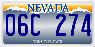 NV license plate 06C274