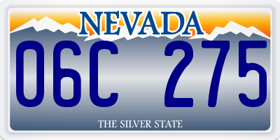 NV license plate 06C275