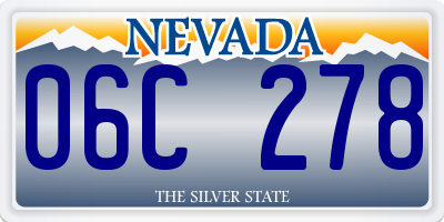 NV license plate 06C278