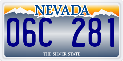 NV license plate 06C281