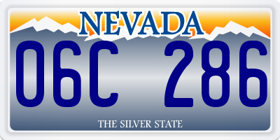 NV license plate 06C286