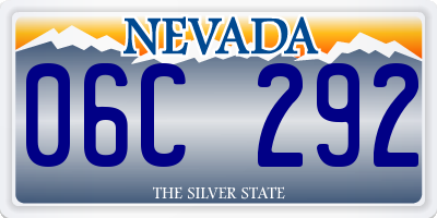 NV license plate 06C292