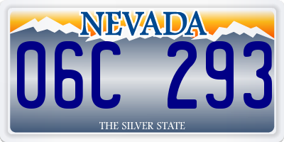 NV license plate 06C293