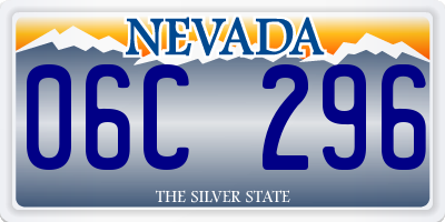 NV license plate 06C296