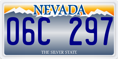 NV license plate 06C297