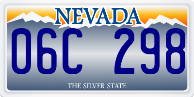 NV license plate 06C298