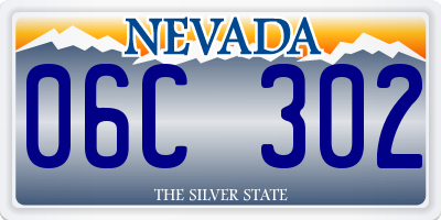 NV license plate 06C302