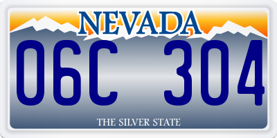NV license plate 06C304
