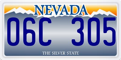 NV license plate 06C305