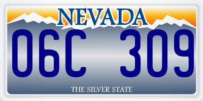 NV license plate 06C309