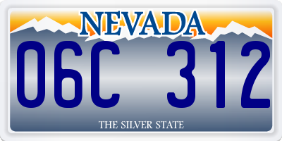 NV license plate 06C312