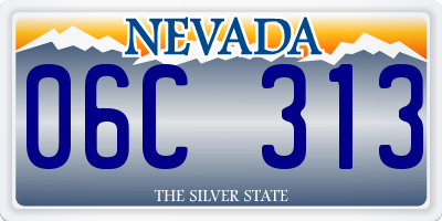 NV license plate 06C313
