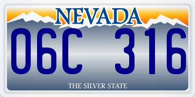 NV license plate 06C316