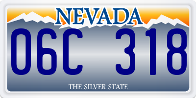 NV license plate 06C318