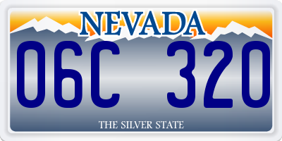 NV license plate 06C320