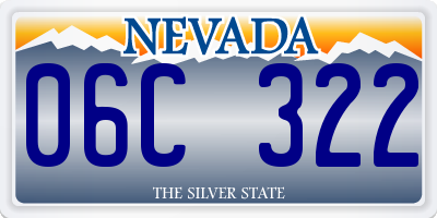 NV license plate 06C322