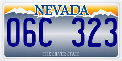 NV license plate 06C323