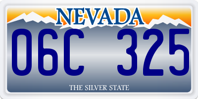 NV license plate 06C325