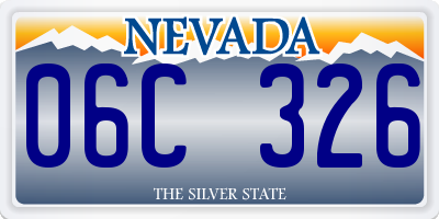 NV license plate 06C326