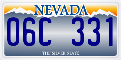 NV license plate 06C331