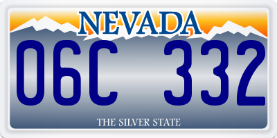NV license plate 06C332