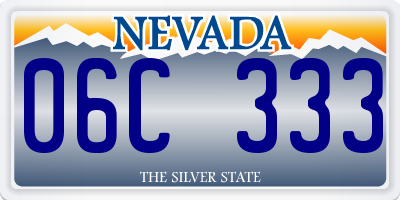 NV license plate 06C333