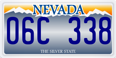 NV license plate 06C338