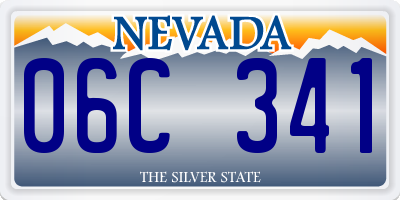 NV license plate 06C341