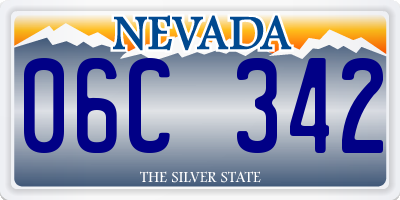 NV license plate 06C342