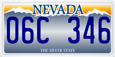 NV license plate 06C346