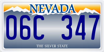 NV license plate 06C347