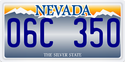 NV license plate 06C350