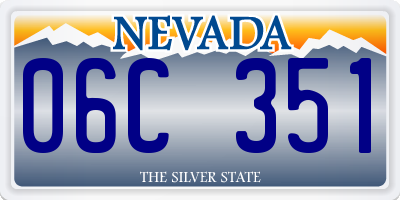 NV license plate 06C351