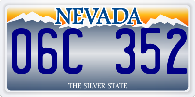 NV license plate 06C352