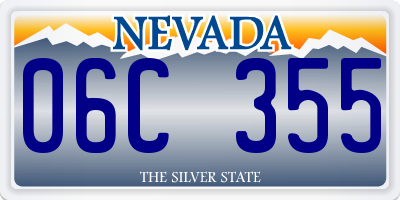 NV license plate 06C355