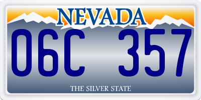 NV license plate 06C357