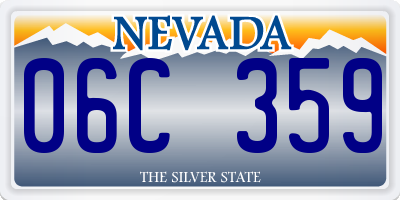 NV license plate 06C359