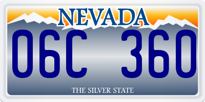 NV license plate 06C360