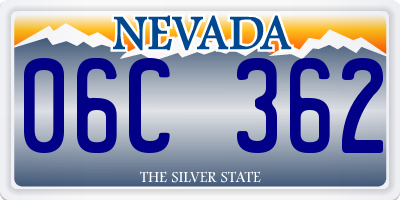 NV license plate 06C362