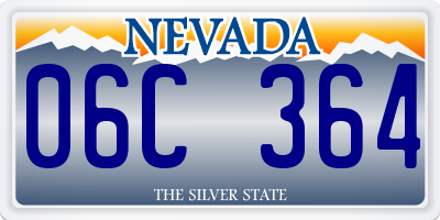 NV license plate 06C364