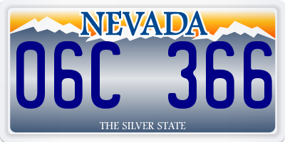 NV license plate 06C366
