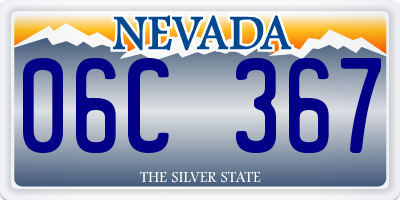 NV license plate 06C367
