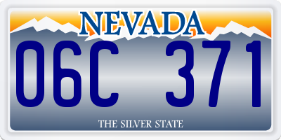 NV license plate 06C371