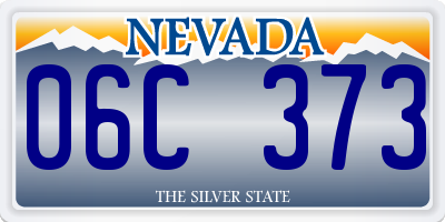 NV license plate 06C373