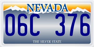 NV license plate 06C376
