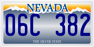 NV license plate 06C382