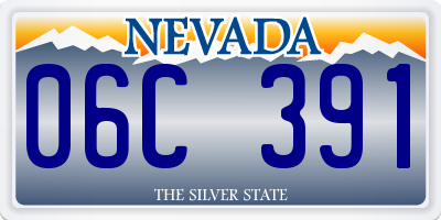 NV license plate 06C391