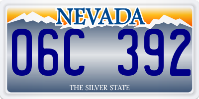 NV license plate 06C392